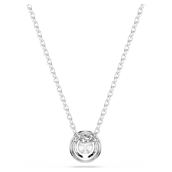 Una Angelic Kolye, Yuvarlak kesim, Beyaz, Rodyum kaplama - Swarovski, 5567931
