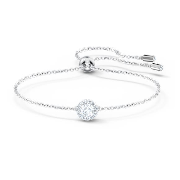 Una Angelic ブレスレット, ミックス・ラウンド・カット, ホワイト, ロジウム・プレーティング - Swarovski, 5567934