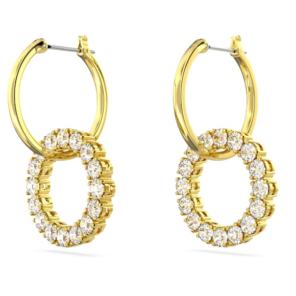Exalta ピアス, ホワイト, ゴールドトーン・プレーティング - Swarovski, 5568866