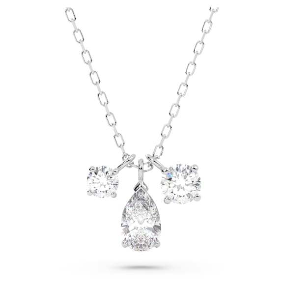 Pendentif Attract, Tailles variées, Groupe, Blanc, Métal rhodié - Swarovski, 5571077