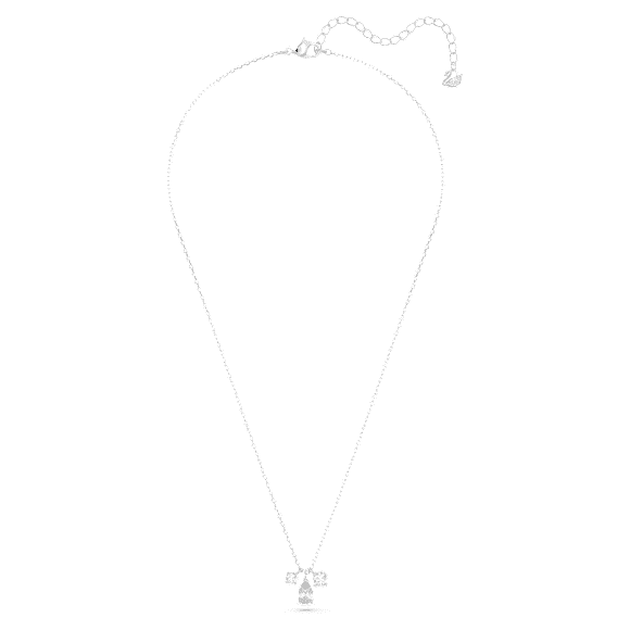Attract pendant, Mixed cuts, Cluster, White, Rhodium plated - Swarovski, 5571077