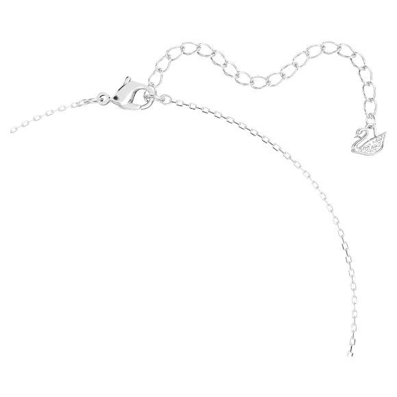 Attract pendant, Mixed cuts, Cluster, White, Rhodium plated - Swarovski, 5571077