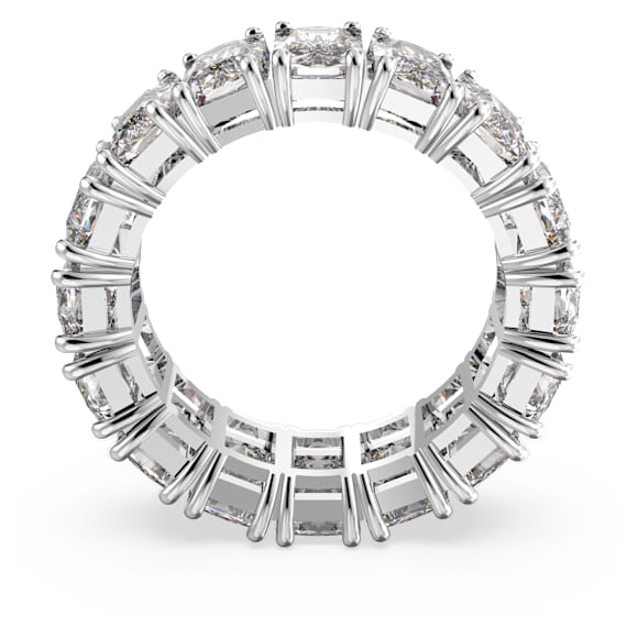 Bague Vittore, Taille rectangulaire, Blanche, Métal rhodié - Swarovski, 5572695