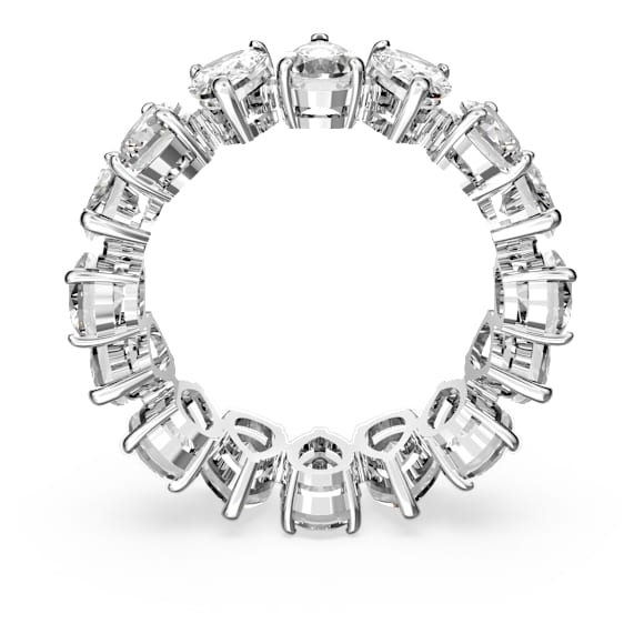 Anillo Vittore, Talla pera, Blanco, Baño de rodio - Swarovski, 5572824