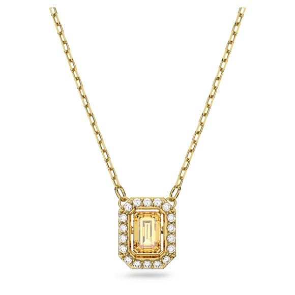 Una necklace, Octagon cut, Yellow, Gold-tone plated - Swarovski, 5598421