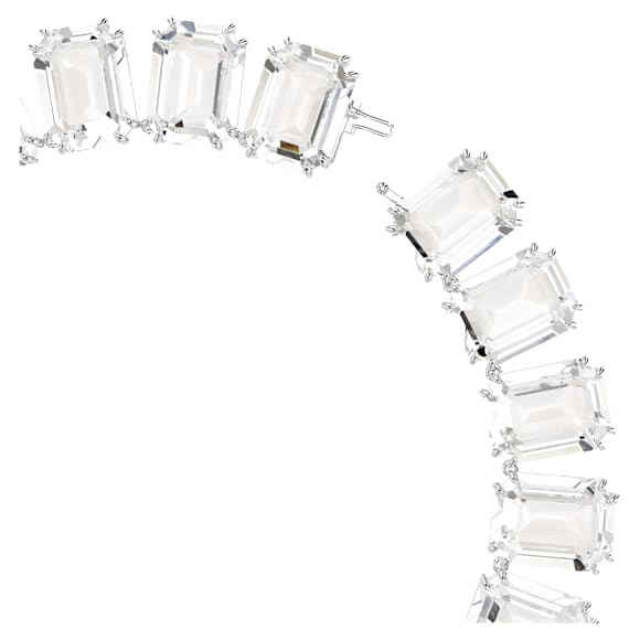 Millenia Tennis 项链, 超大仿水晶, 八角形切割, 白色, 镀铑 - Swarovski, 5599149