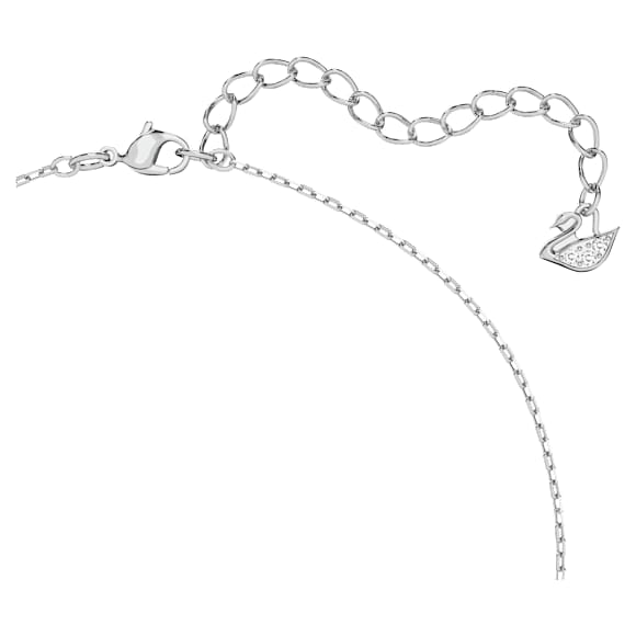 Pandantiv Millenia, Tăietură octogonală, Alb, Placat cu rodiu - Swarovski, 5599177