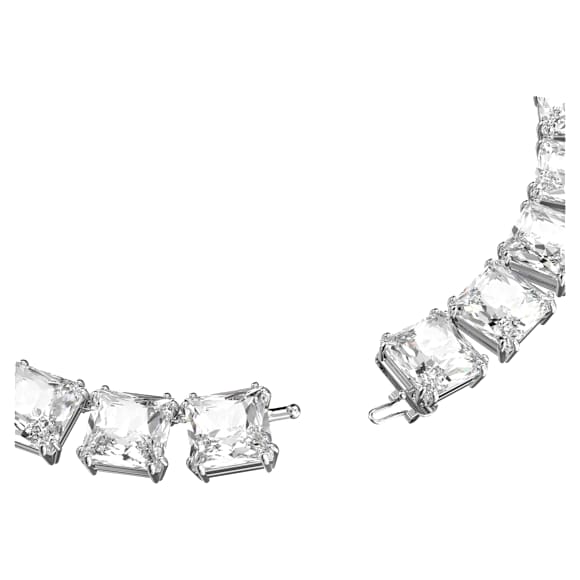 Millenia 项链, 方形切割, 白色, 镀铑 - Swarovski, 5599206