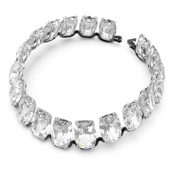 Harmonia choker, Oversized floating crystals, White, Mixed metal finish - Swarovski, 5600035