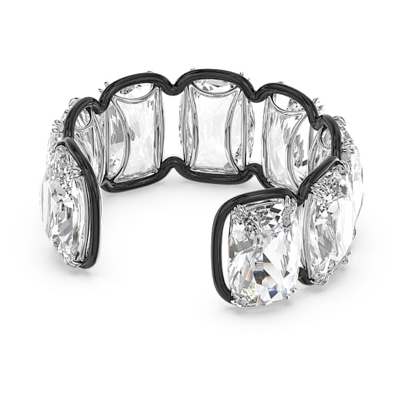 Harmonia 阔手镯, 超大悬浮仿水晶, 白色, 混合金属润饰 - Swarovski, 5600039
