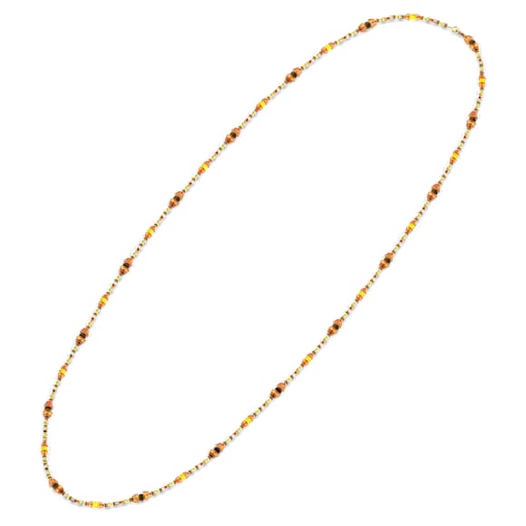 Somnia necklace, Extra long, Brown, Gold-tone plated - Swarovski, 5600790