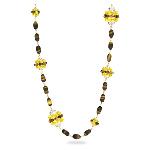 Somnia 项链, 大码, 咖啡色, 镀金色调 - Swarovski, 5600794