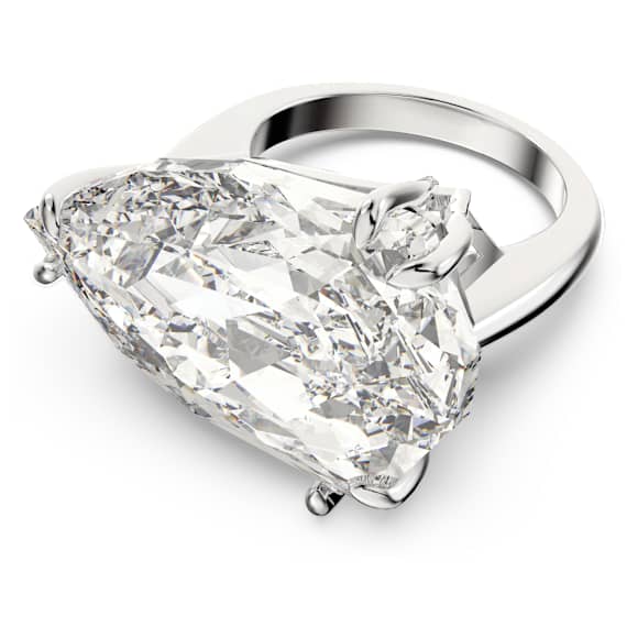 Mesmera cocktail ring, Trilliant cut, White, Rhodium plated - Swarovski, 5600856