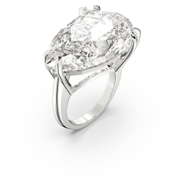 Mesmera cocktail ring, Trilliant cut, White, Rhodium plated - Swarovski, 5600856
