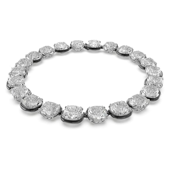 Harmonia choker, Cushion cut, White, Mixed metal finish - Swarovski, 5600942