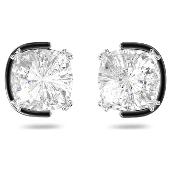 Harmonia Oorknopjes, Cushion-slijpvorm, Wit, Gemengde metaalafwerking - Swarovski, 5600943