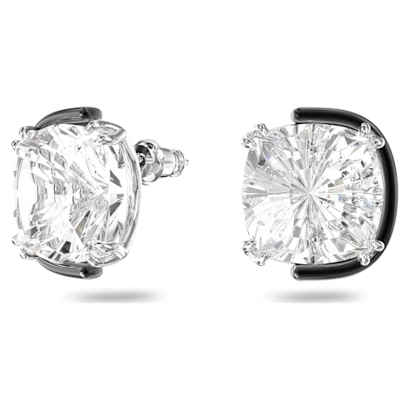 Harmonia Oorknopjes, Cushion-slijpvorm, Wit, Gemengde metaalafwerking - Swarovski, 5600943