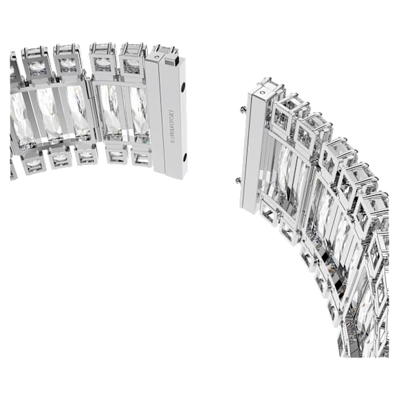 Hyperbola 束颈项链, 矩形切割, 白色, 镀铑 - Swarovski, 5601035