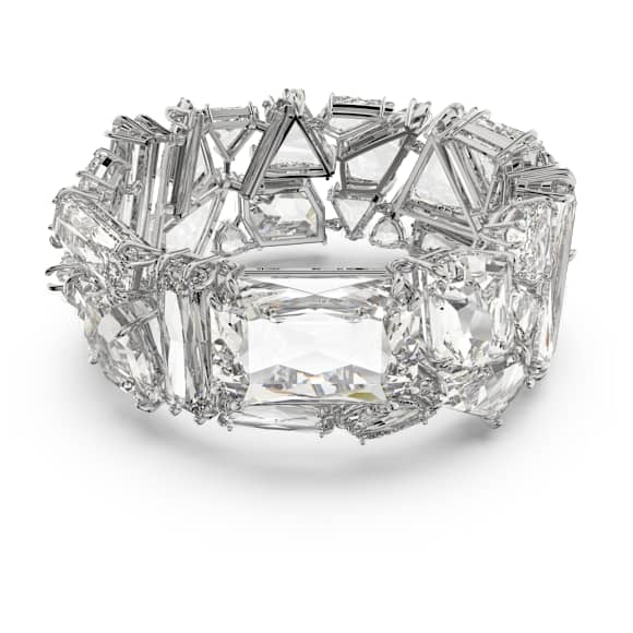 Mesmera 手链, 超大仿水晶, 白色, 镀铑 - Swarovski, 5601530