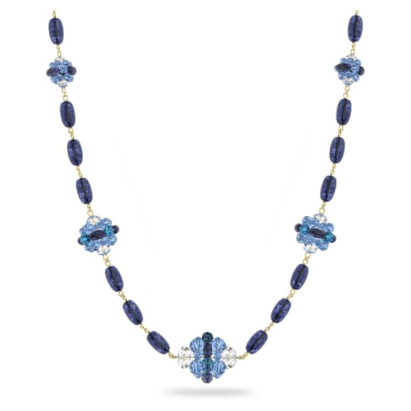 Somnia 项链, 大码, 蓝色, 镀金色调 - Swarovski, 5601905