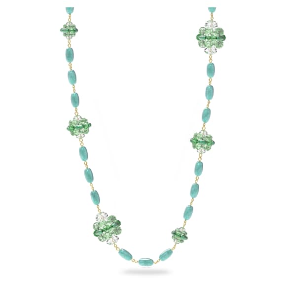 Somnia 项链, 大码, 绿色, 镀金色调 - Swarovski, 5601906