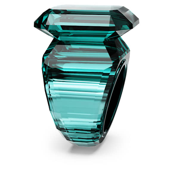 Lucent cocktail ring, Octagon cut, Green - Swarovski, 5607345