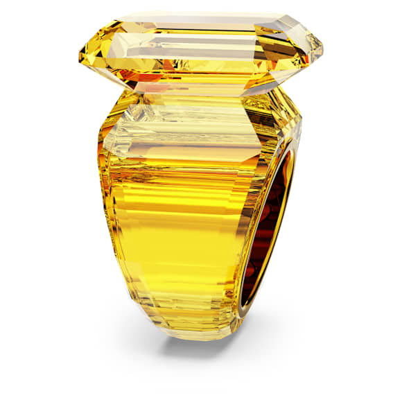 Lucent cocktail ring, Octagon cut, Yellow - Swarovski, 5607350