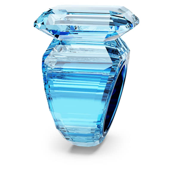 Lucent cocktail ring, Octagon cut, Blue - Swarovski, 5607351