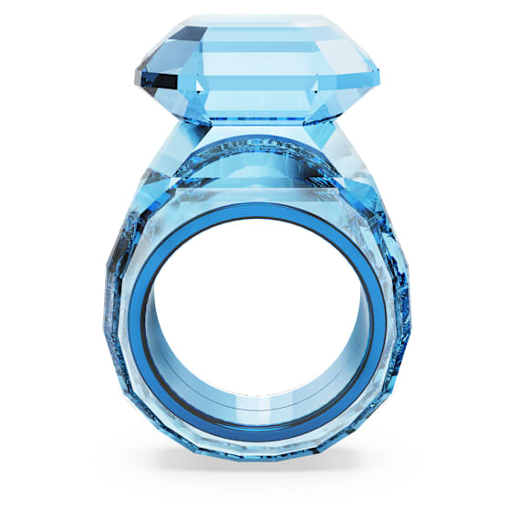 Lucent cocktail ring, Octagon cut, Blue - Swarovski, 5607351