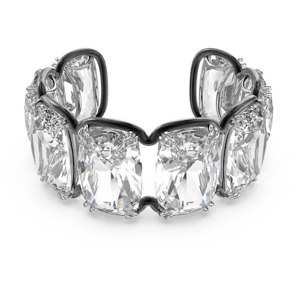 【公式】アクセサリーの激安通販 Harmonia cuff, Oversized floating crystals, White, Mixed アクセサリー