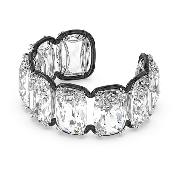 Harmonia choker, Oversized floating crystals, White, Mixed