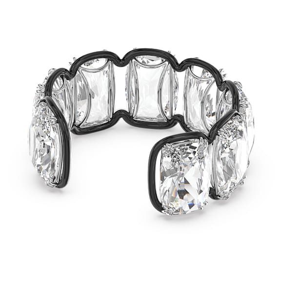 Harmonia cuff, Oversized floating crystals, White, Mixed