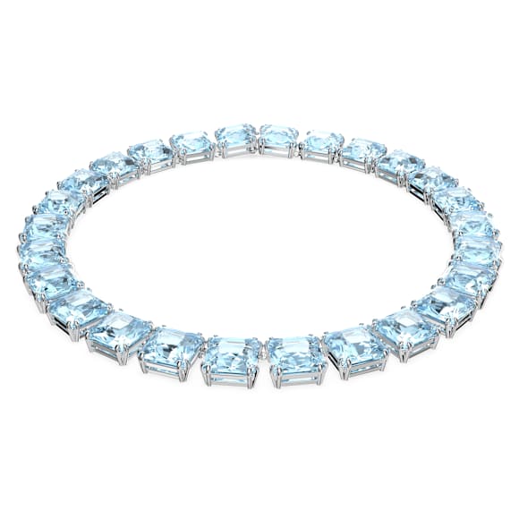 Millenia 项链, 方形切割, 蓝色, 镀铑 - Swarovski, 5609704