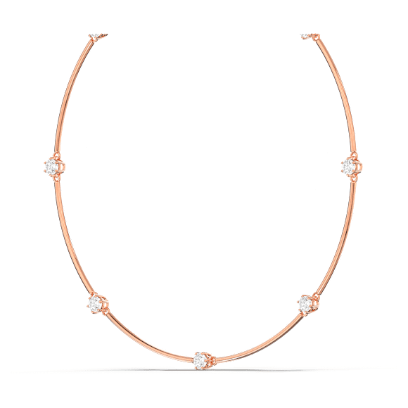 Collier Constella, Taille ronde, Blanc, Placage de ton or rosé - Swarovski, 5609710