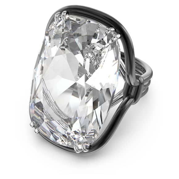 Inel cocktail Harmonia, Cristal supradimensionat., Alb, Finisaj metalic mixt - Swarovski, 5610343