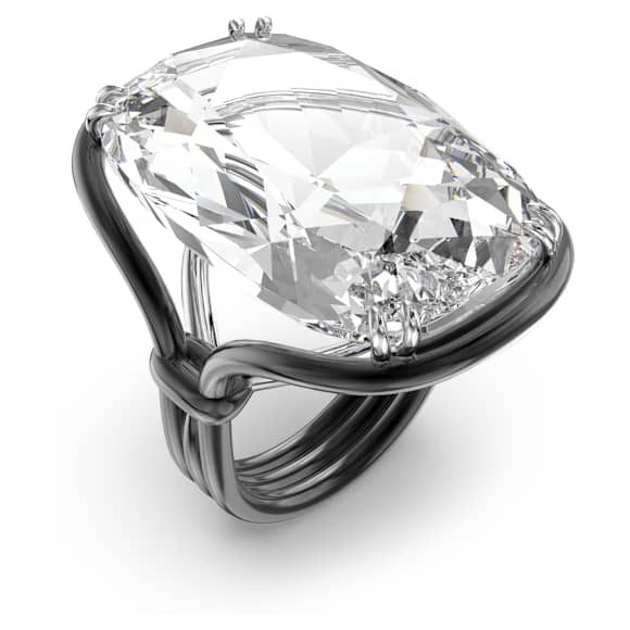 Inel cocktail Harmonia, Cristal supradimensionat., Alb, Finisaj metalic mixt - Swarovski, 5610343