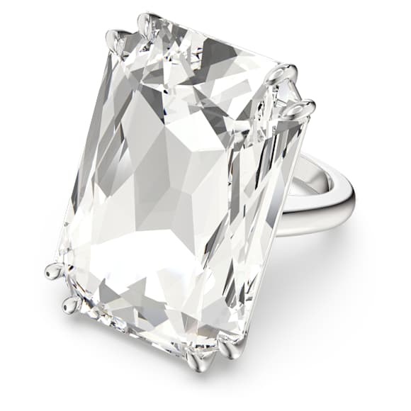 Mesmera Cocktailring, Übergroßer Kristall, Weiß, Rhodiniert - Swarovski, 5610370