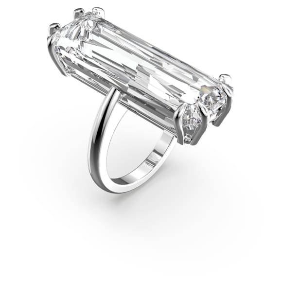Mesmera cocktail ring, Set (3), Mixed cuts, White, Rhodium plated - Swarovski, 5610385
