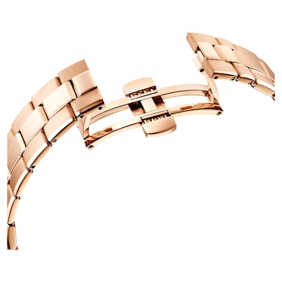 Octea Lux Sport Uhr, Schweizer Produktion, Metallarmband, Schwarz, Roségoldfarbenes Finish - Swarovski, 5610478
