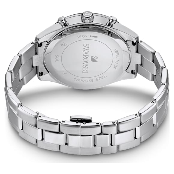 Octea Lux Sport watch, Swiss Made, Metal bracelet, Black, Stainless steel - Swarovski, 5610520