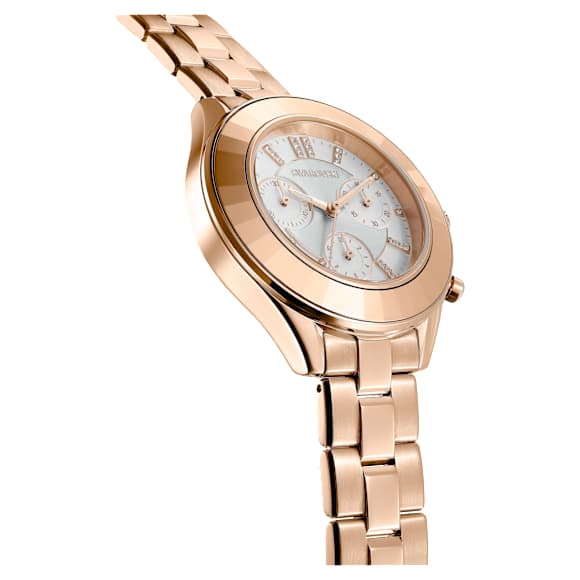 Octea Lux Sport Uhr, Schweizer Produktion, Metallarmband, Roséfarben, Roségoldfarbenes Finish - Swarovski, 5612194