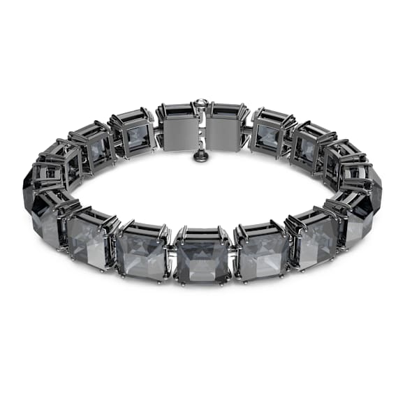 Millenia 手链, 方形切割, 长, 灰色, 镀钌 - Swarovski, 5612682