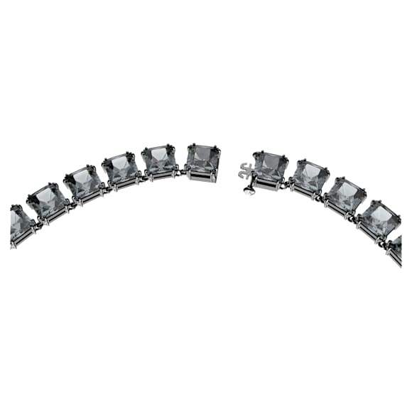 Millenia 项链, 方形切割, 灰色, 镀钌 - Swarovski, 5612683