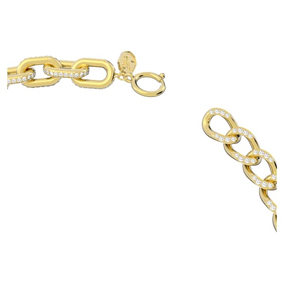 Dextera ネックレス, ミックスリンク, ホワイト, ゴールドトーン・プレーティング - Swarovski, 5613388