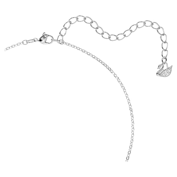 Swan medál, Hattyú, Szürke, Ródium bevonattal - Swarovski, 5614103