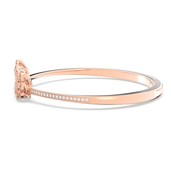Swan bangle, Swan, Red, Rose gold-tone plated - Swarovski, 5614121