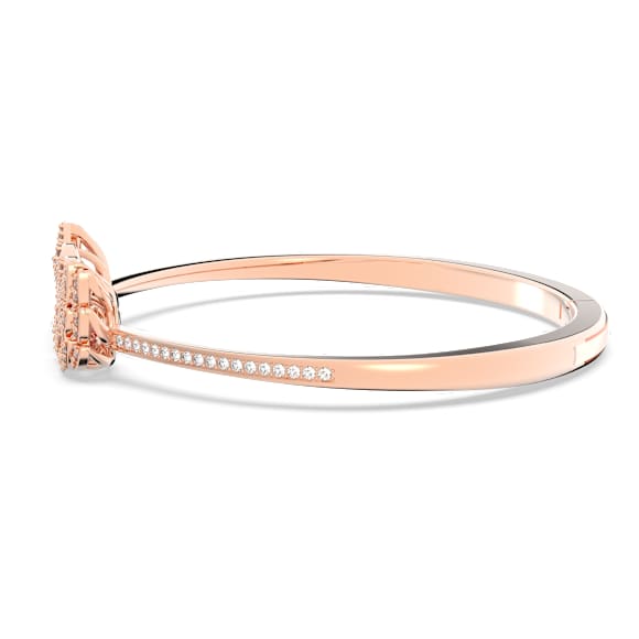 Swan bangle, Swan, Red, Rose gold-tone plated - Swarovski, 5614122