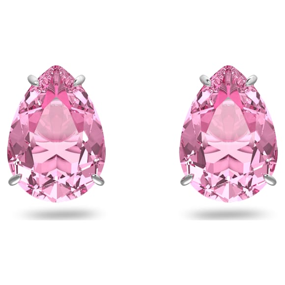 Gema Ohrstecker, Tropfenschliff, Rosa, Rhodiniert - Swarovski, 5614455