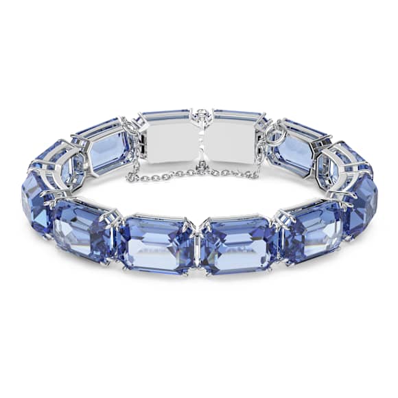 Millenia ブレスレット, オクタゴンカット, ブルー, ロジウム・プレーティング - Swarovski, 5614927