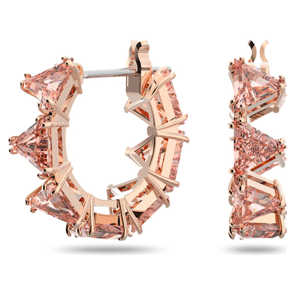 Matrix Kreolen, Trilliant-Schliff, Klein, Rosa, Roségold-Legierungsschicht - Swarovski, 5614930